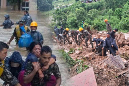 නේපාලයේ ගං වතුර ට බිලි වූ ජීවිත ගණන තව තවත් ඉහළට