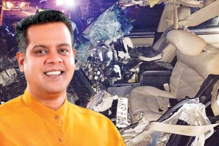 රාජ්‍ය ඇමැති සනත් නිශාන්තට මරු කැඳවූ මාරක රිය අනතුර – පැයට කි.මී. 160ක වේගයෙන් ඇවිල්ලා