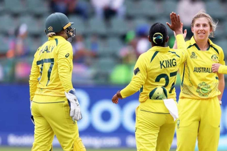 ICC Women&#039;s T20 World Cup : ඔස්ට්‍රේලියාවට කඩුලු 10ක ජයක්